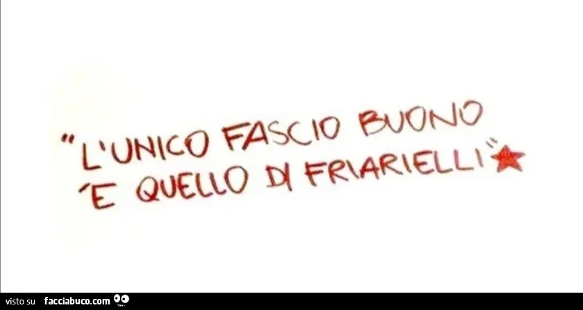 L'unico fascio buono è quello di friarielli