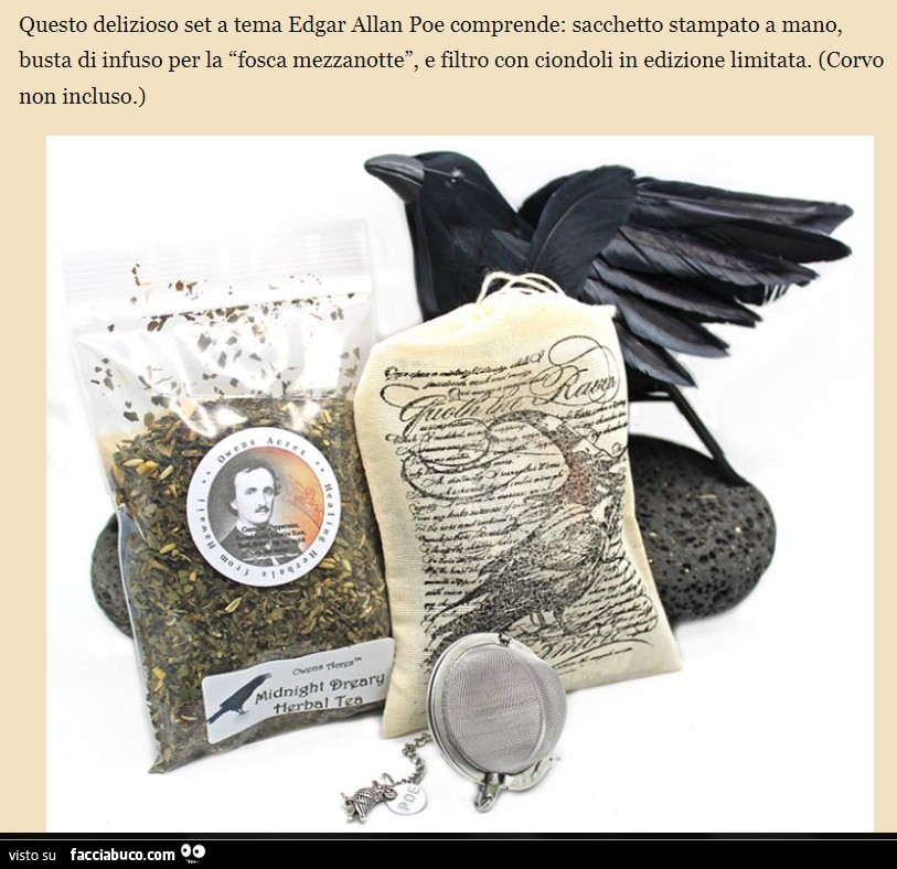 Cose preziose #2. Set E. A. Poe Il corvo