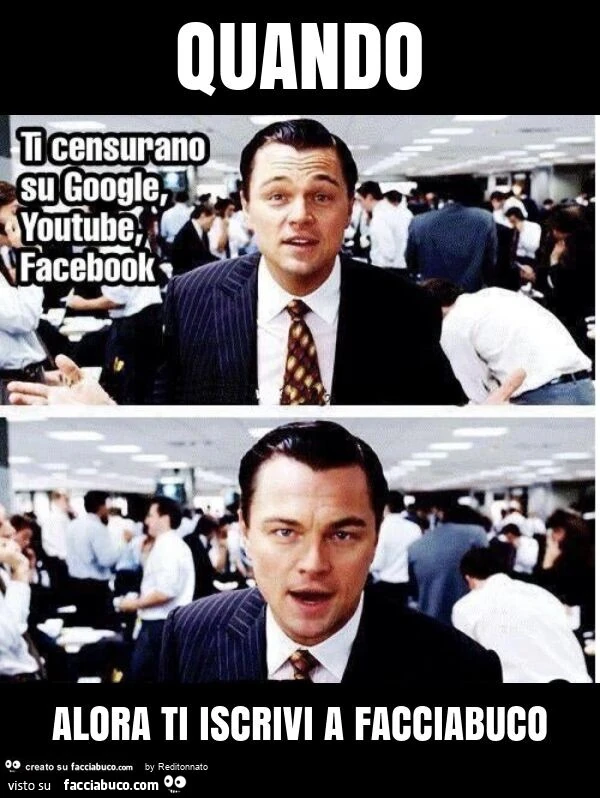 Quando alora ti iscrivi a facciabuco