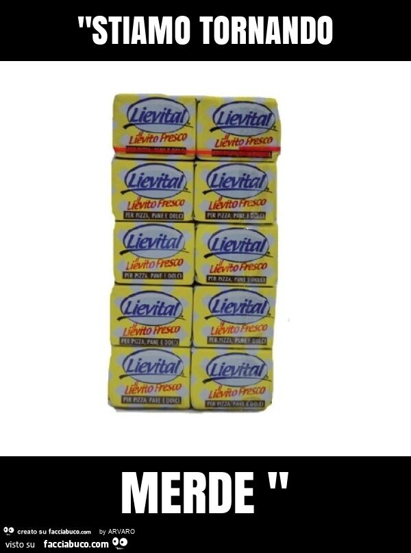 "stiamo tornando merde "