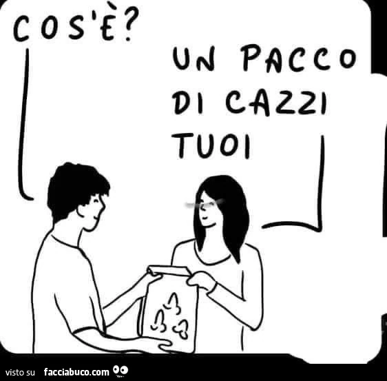 Cos'è? Un pacco di cazzi tuoi