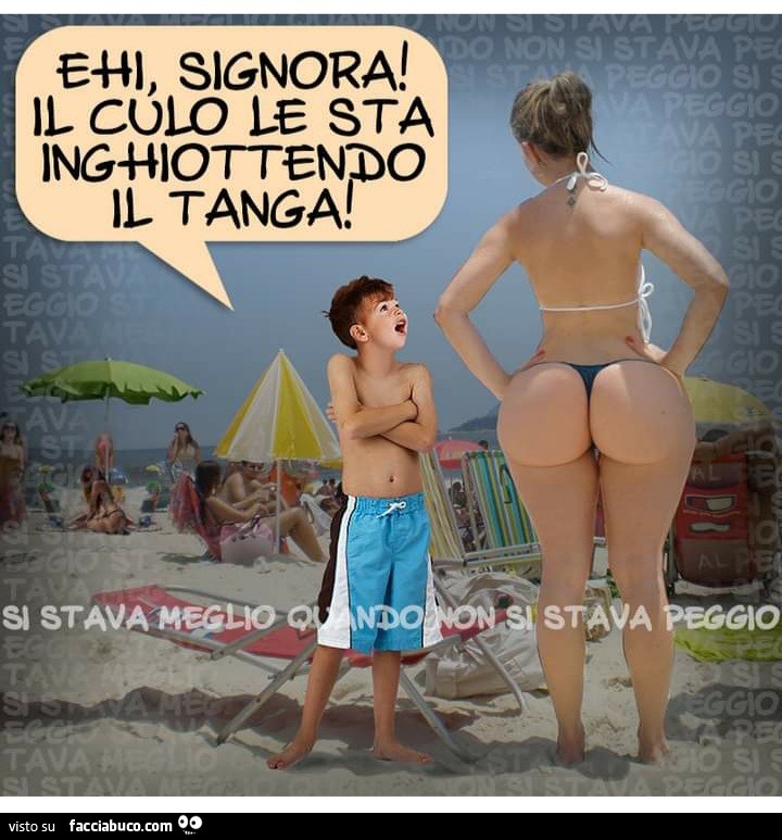 Ehi signora il suo culo le sta inghiottendo il 5tanga