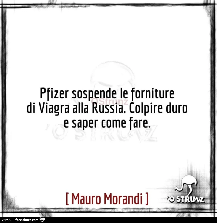 Pfizer sospende le forniture di viagra alla russia. Colpire duro e saper come fare