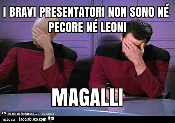 I bravi presentatori non sono né pecore né leoni magalli