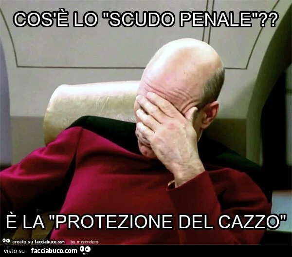 Cos'è lo "scudo penale"? È La "protezione del cazzo"