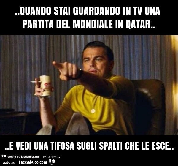 Quando stai guardando in tv una partita del mondiale in qatar&hellip; e vedi una tifosa sugli spalti che le esce