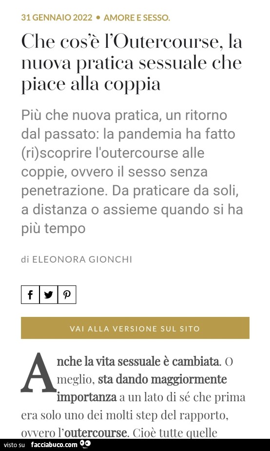 Che cos'è l'outercourse, la nuova pratica sessuale che piace alla coppia