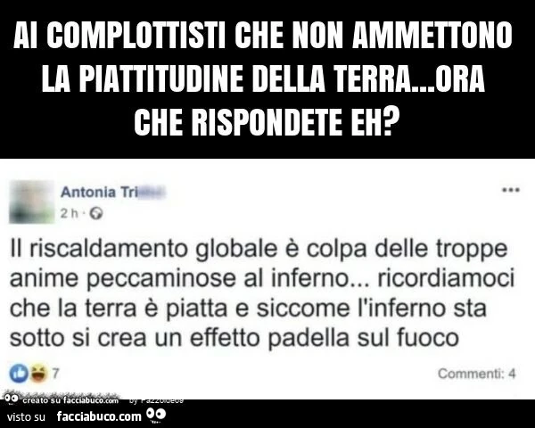 Ai complottisti che non ammettono la piattitudine della terra&hellip; ora che rispondete eh?