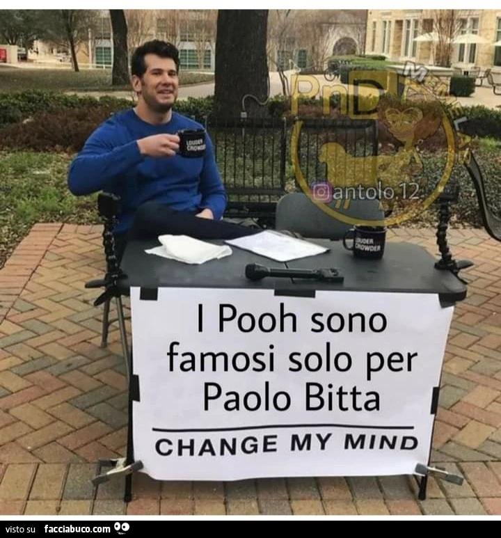 I pooh sono famosi solo per paolo bitta