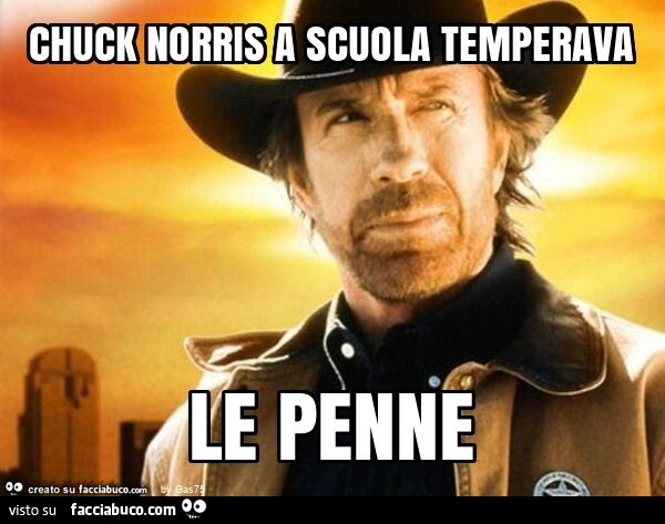 Chuck norris a scuola temperava le penne