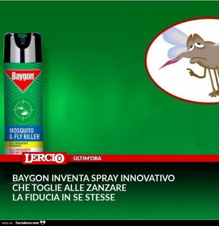 Baygon inventa spray innovativo che toglie alle zanzare la fiducia in se stesse