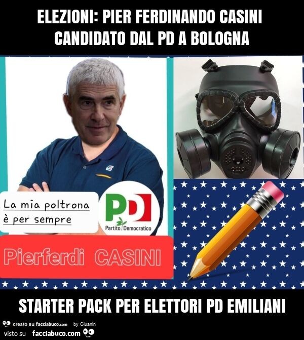 Elezioni: pier ferdinando casini candidato dal pd a bologna starter pack per elettori pd emiliani