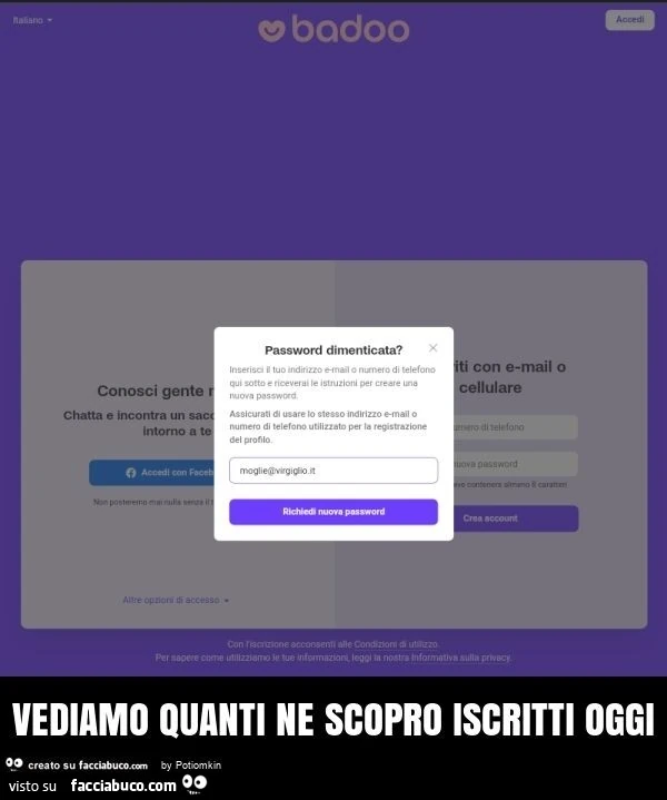 Vediamo quanti ne scopro iscritti oggi