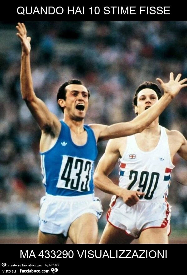 Quando hai 10 stime fisse ma 433290 visualizzazioni