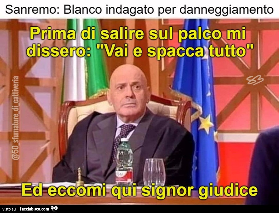 ED ECCOMI QUI SIGNOR GIUDICE