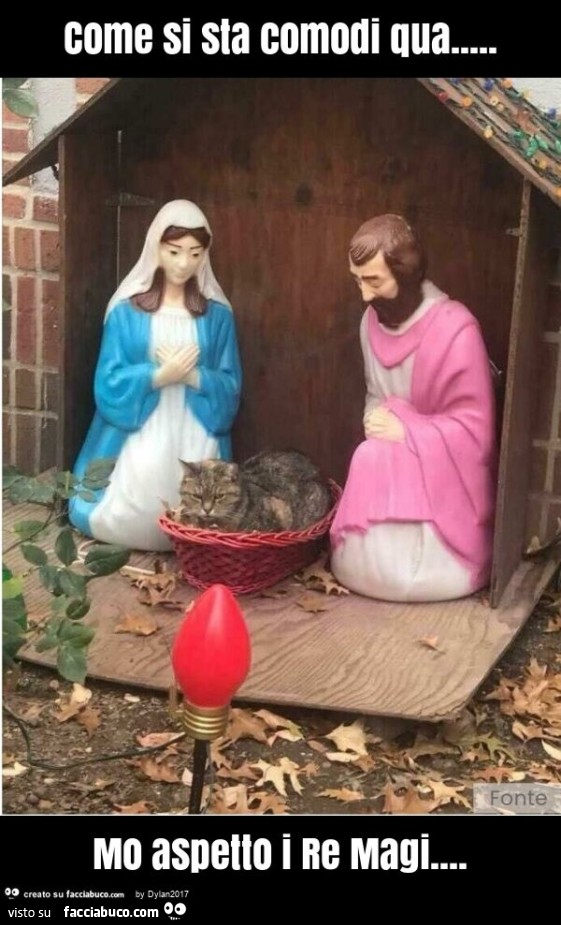 Come si sta comodi qua… mo aspetto i re magi