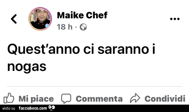 Quest'anno ci saranno i nogas