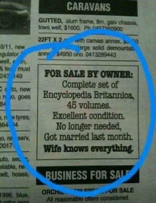 Wife knows everything