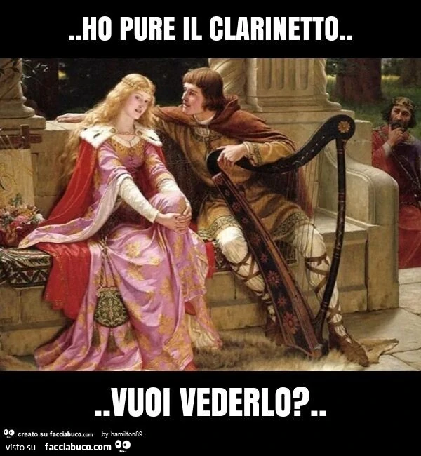 Ho pure il clarinetto&hellip; vuoi vederlo?