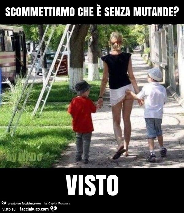 Scommettiamo che è senza mutande? Visto