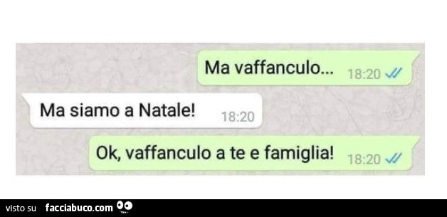 Ma vaffanculo… ma siamo a natale! Ok, vaffanculo a te e famiglia