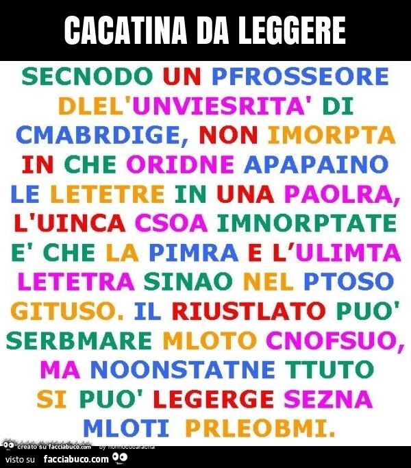 Cacatina da leggere