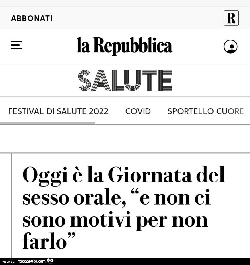 Oggi è la giornata del sesso orale, e non ci sono motivi per non farlo -  Facciabuco.com