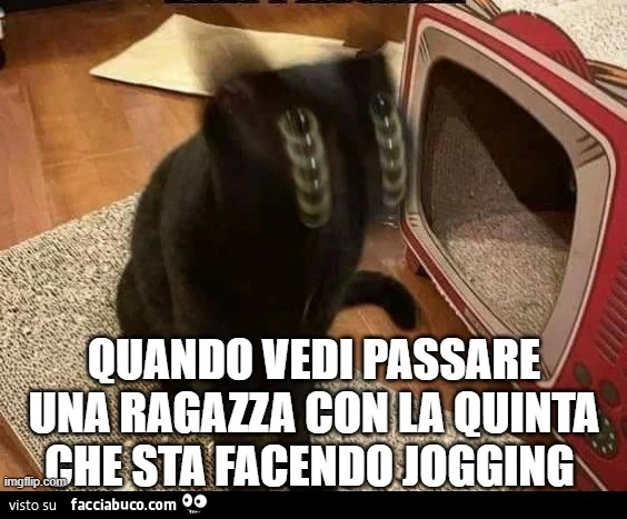 Quando vedi passare una ragazza con la quinta che sta facendo jogging