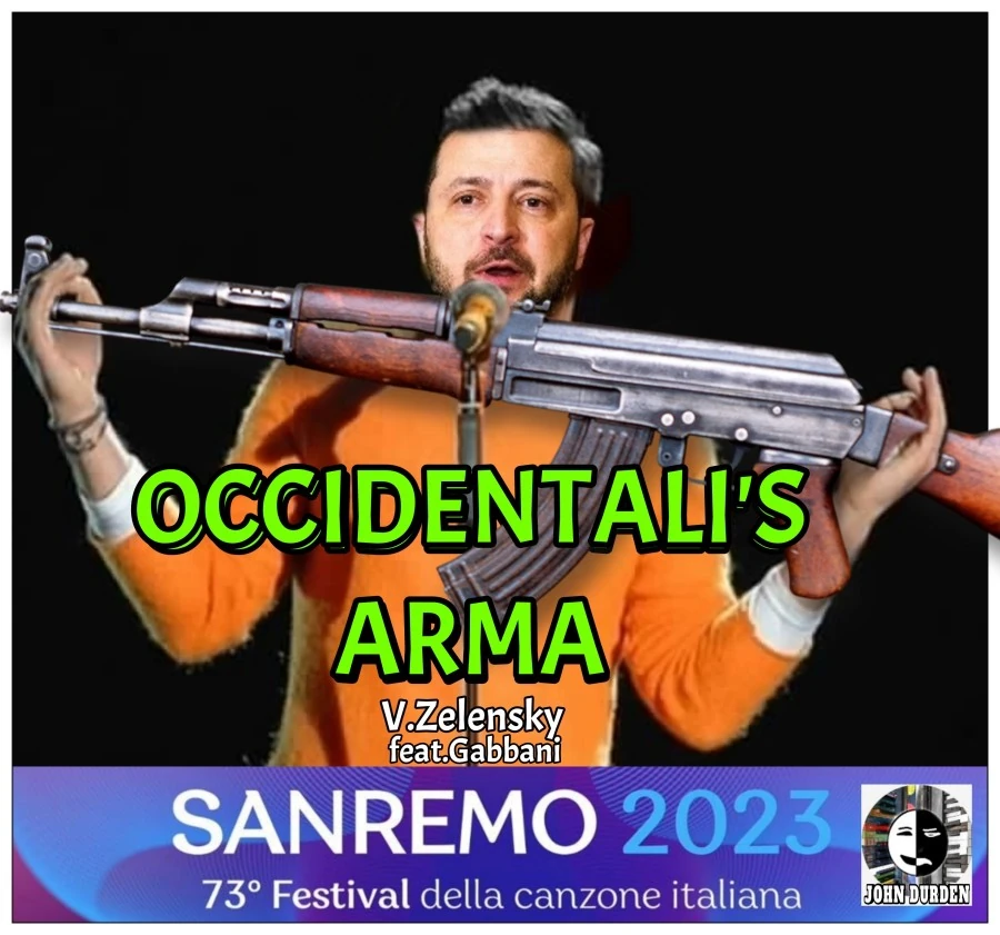 Zelensky sanremo, zelensky gabbani, zelensky occidentalìs arma
