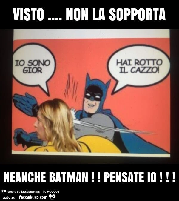 Visto&hellip; non la sopporta neanche batman! Pensate io
