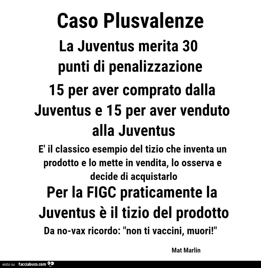 Caso Plusvalenze La Juventus Merita 30 Punti Di Penalizzazione