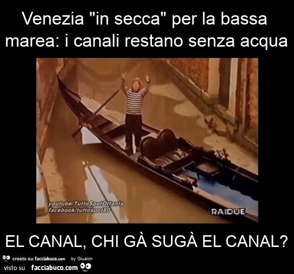Venezia "in secca" per la bassa marea: i canali restano senza acqua el canal, chi gà sugà el canal?