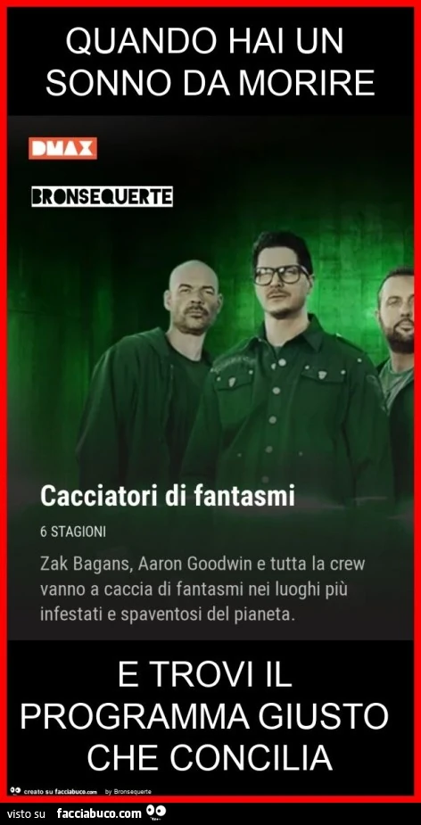 Quando hai un sonno da morire e trovi il programma giusto che concilia