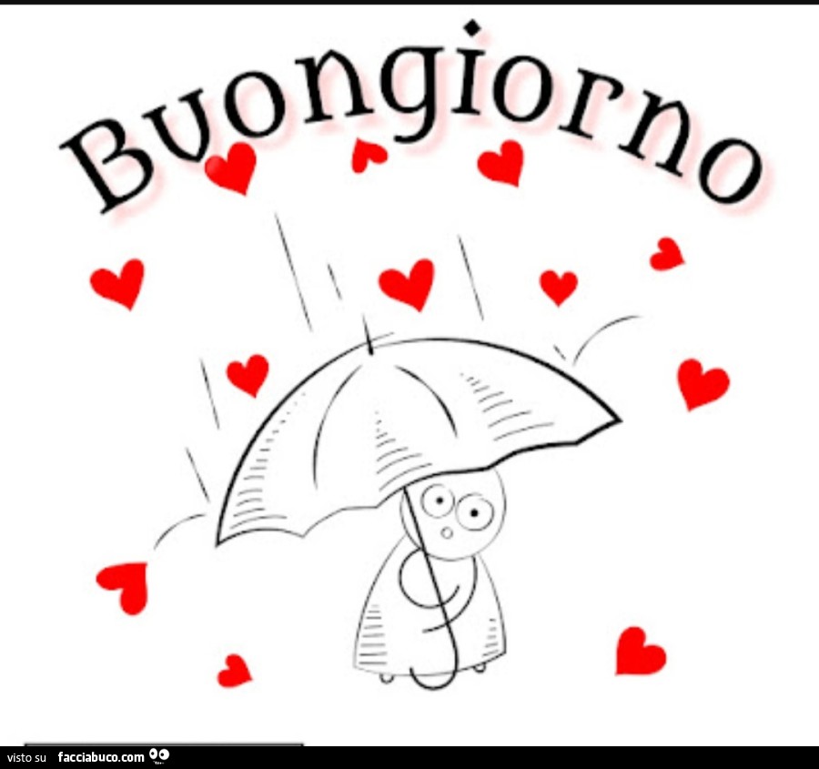 Buongiorno sotto l'ombrello
