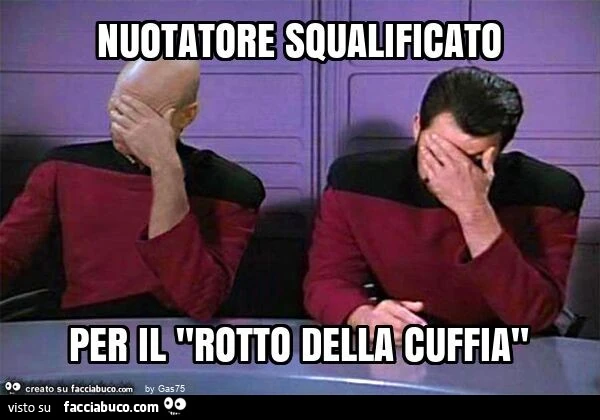 Nuotatore squalificato per il "rotto della cuffia"