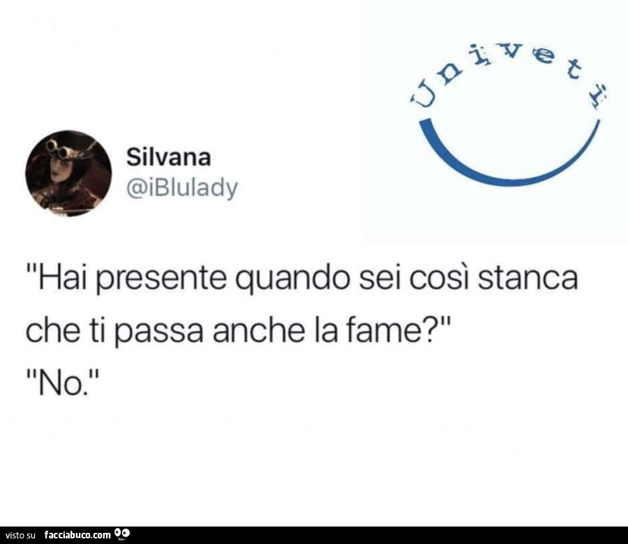 Hai presente quando sei così stanca che ti passa anche la fame? No