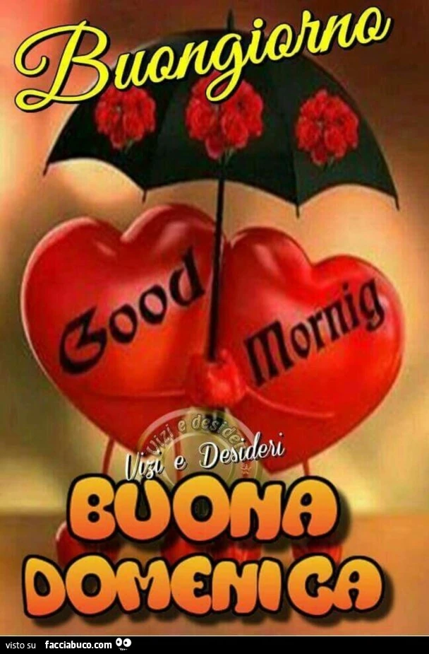 Buongiorno. Good morning. Buona domenica