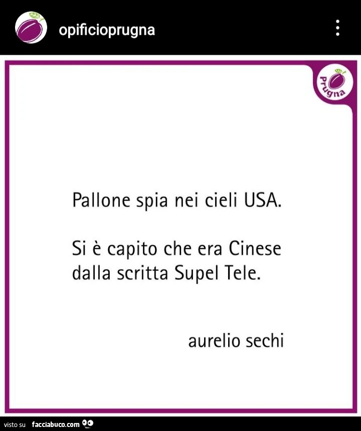 Pallone spia nei cieli usa. Si è capito che era cinese dalla scritta supel tele