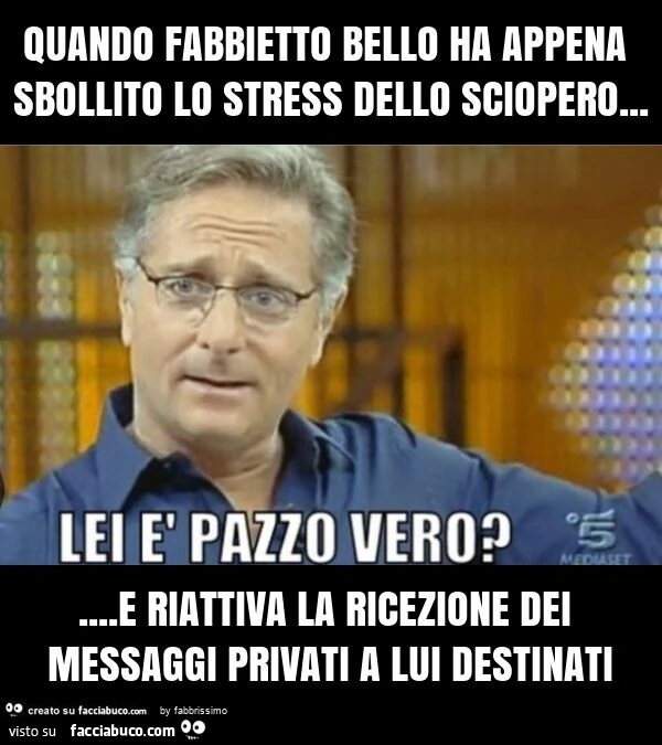 Quando fabbietto bello ha appena sbollito lo stress dello sciopero&hellip; e riattiva la ricezione dei messaggi privati a lui destinati