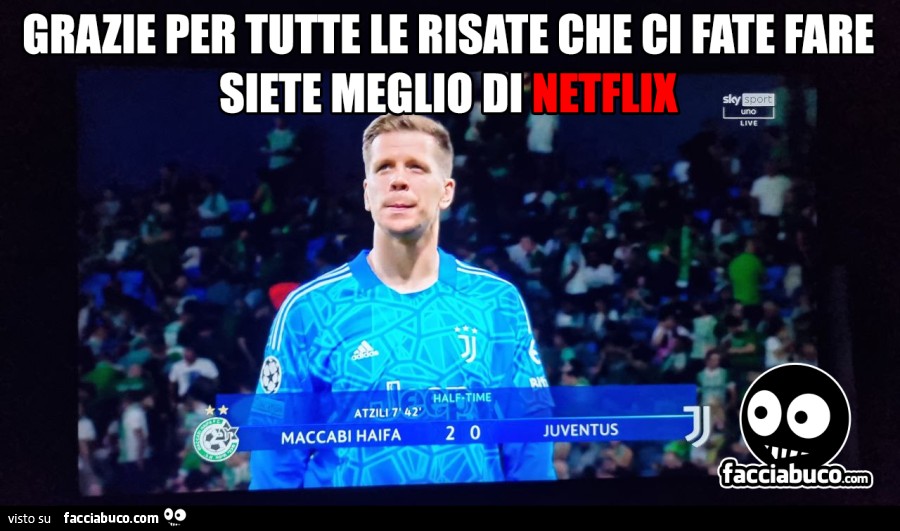 Juventus: grazie per tutte le risate che ci fate fare, siete meglio di Netflix
