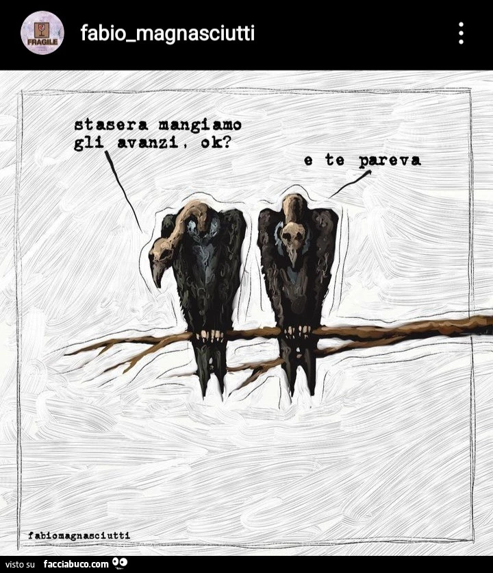 Stasera mangiamo gli avanzi, ok? E te pareva