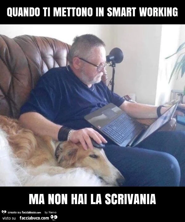 Quando ti mettono in smart working ma non hai la scrivania
