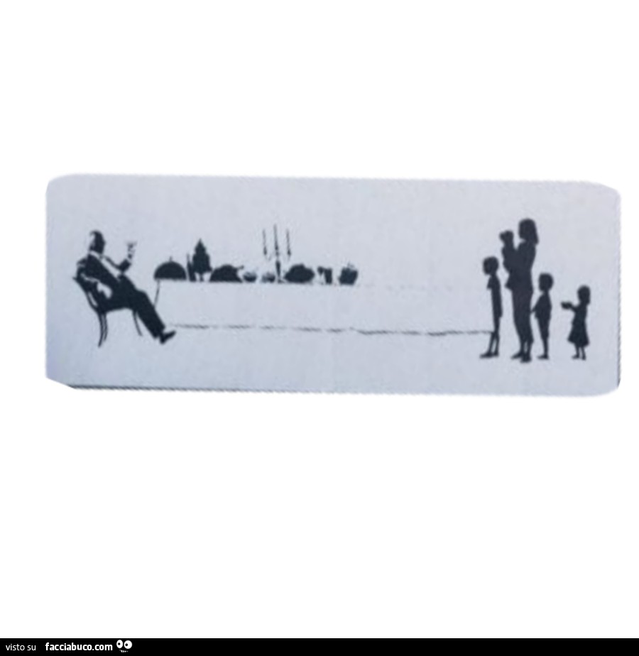 La situazione della distribuzione della ricchezza mondiale, in una vignetta