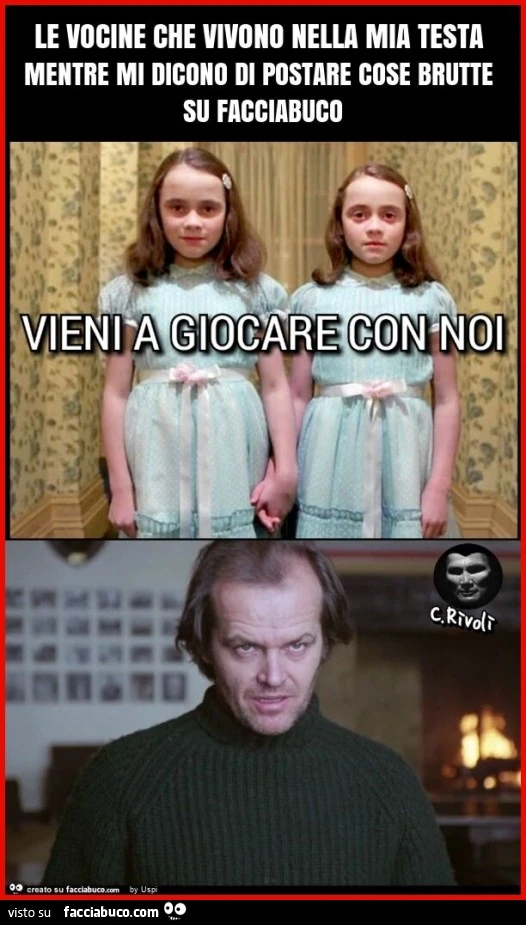 Le vocine che vivono nella mia testa mentre mi dicono di postare cose brutte su facciabuco