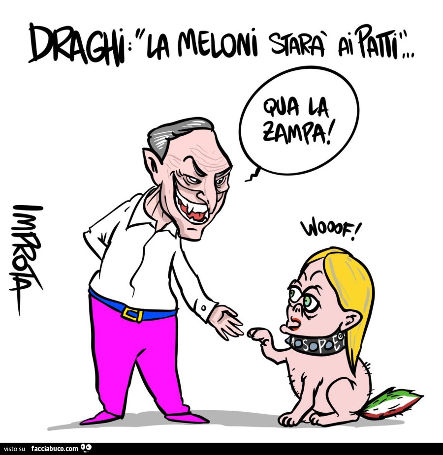 Draghi: la Meloni starà ai patti