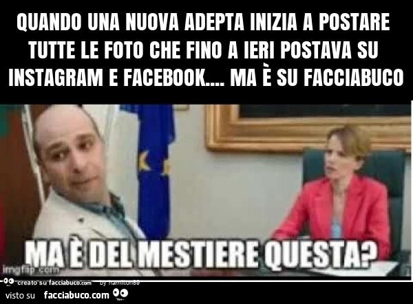 Quando una nuova adepta inizia a postare tutte le foto che fino a ieri postava su instagram e facebook&hellip; ma è su facciabuco
