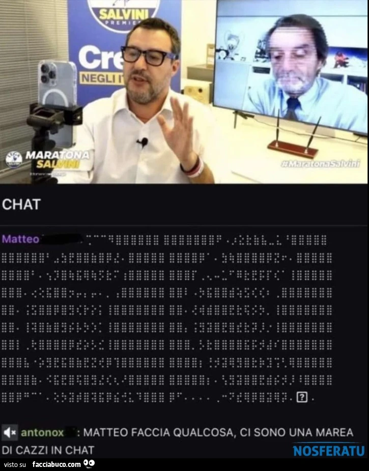 Cazzi nella chat di Salvini