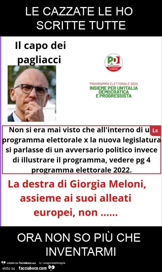Le cazzate le ho scritte tutte ora non so più che inventarmi