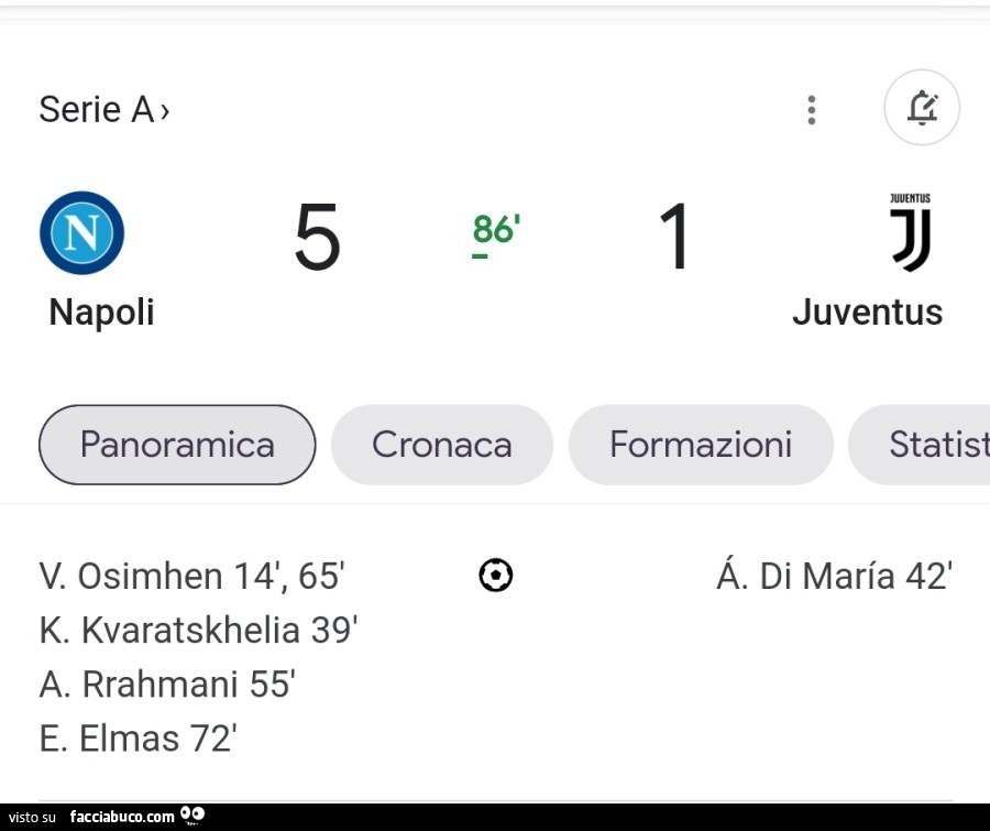 Napoli 5, Juventus 1