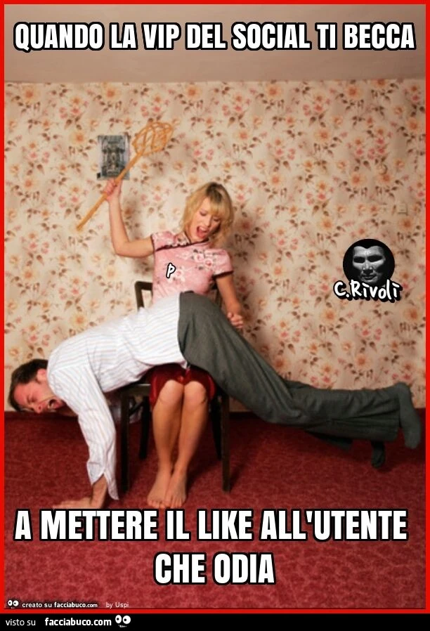 Quando la vip del social ti becca a mettere il like all'utente che odia